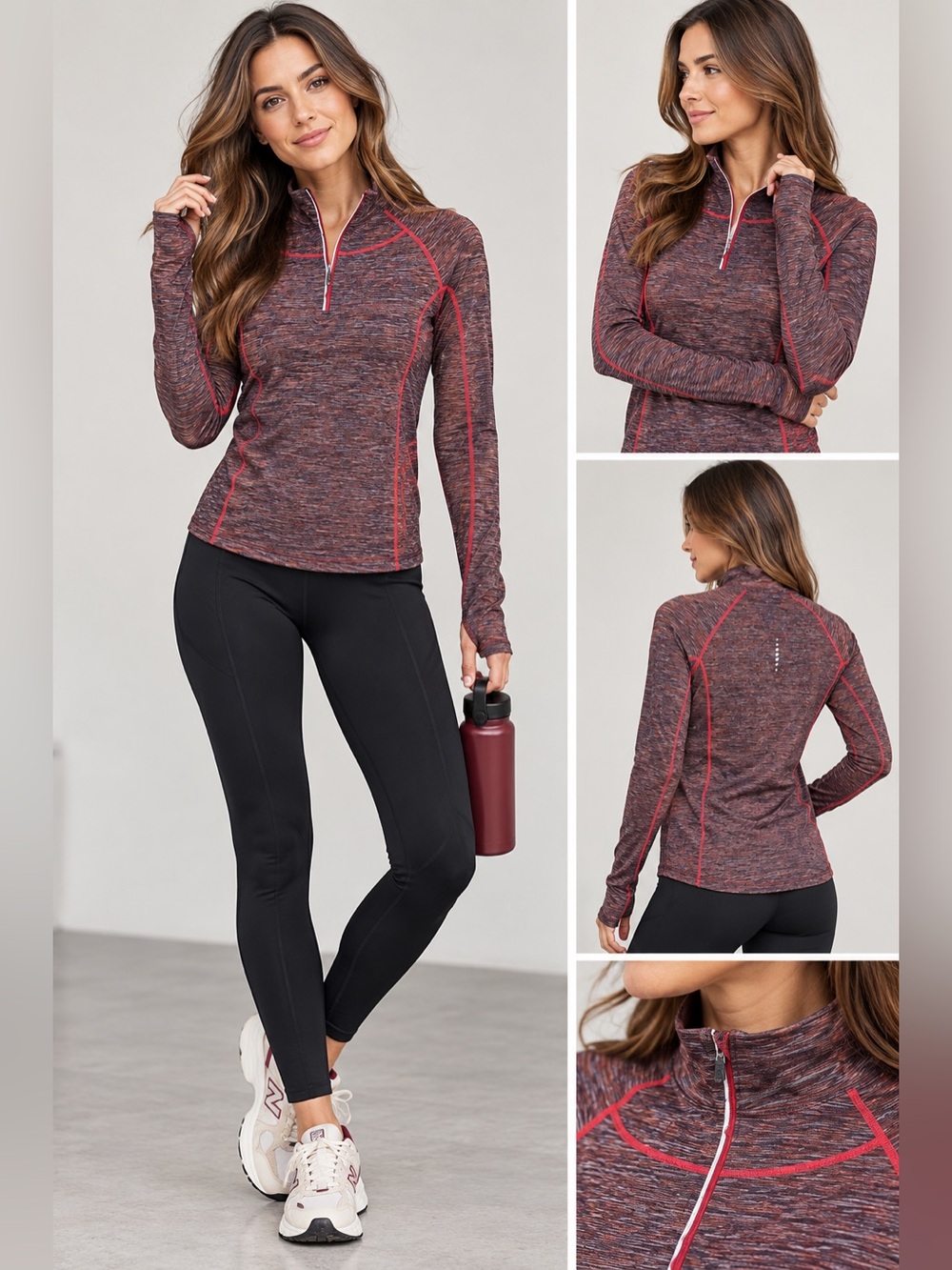 Columbia Women’s Medium 1/4 Zip Fitted Running Pullover